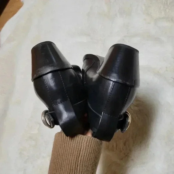 Rag & Bone Sullivan Black Low Heel Bootie 37 Leather Western - Picture 7 of 8